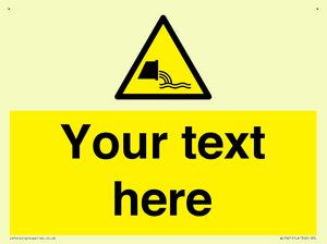 Custom Warning sewage effluent outfall